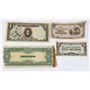 Image 1 : #70 LOT WW2 4 JAPANESE OCCUPATION PAPER MONEY