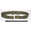 Image 1 : #122 VINTAGE MILITARY BELT GREEN WITH BELT BUCKLE