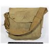 Image 1 : #141 1942 WW2 CANADIAN GAS MASK KHAKI BAG WITH #