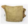 Image 2 : #141 1942 WW2 CANADIAN GAS MASK KHAKI BAG WITH #