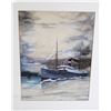 Image 3 : #165 1912 SIGNED WATERCOLOR STEAMSHIP ART PAIR