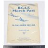 Image 1 : #194 WW2 RCAF MARCH PAST SHEET MUSIC PLANE