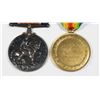 Image 3 : #211 WW1 MEDAL PAIR VICTORY WAR MEDAL NAMED