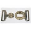 Image 2 : #243 WW2 BRITISH MILITARY BELT BUCKLE TWO PIECE
