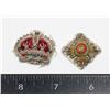 Image 1 : #255 WW2 CROWN AND PIP UNIFORM RANK INSIGNIA
