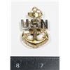Image 1 : #256 UNITED STATES NAVY CHIEF OFFICER CAP BADGE