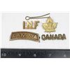 Image 1 : #272 WW1 CANADIAN SHOULDER TITLE COLLAR BADGE LOT