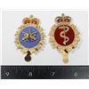 Image 1 : #321 PAIR CANADIAN FORCES CAP BADGES RCAMC