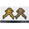 Image 1 : #366  PAIR CANADIAN CROSSED RIFLES PATCH INSIGNIA