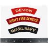 Image 1 : #396 LOT BRITISH SHOULDER TITLES ROYAL NAVY DEVON