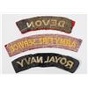 Image 2 : #396 LOT BRITISH SHOULDER TITLES ROYAL NAVY DEVON