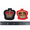 Image 1 : #424 RCMP QUEENS CROWN RANK INSIGNIA LOT OF 2