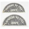 Image 2 : #444 PAIR CITY OF REGINA FIRE PATCHES CRESTS CLOTH