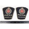 Image 1 : #446 VINTAGE ALBERTA EDMONTON POLICE PATCH PAIR