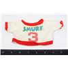 Image 1 : #704 SMURFS 3 BASEBALL JERSEY 1982 FOR DOLL BY
