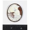 Image 1 : #1245 1800's CAMEO BROACH HEBE FEEDING ZEUS EAGLE