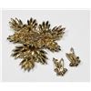 Image 2 : #1297 SHERMAN COSTUME JEWELRY BROACH + EARRINGS