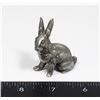 Image 1 : #1400 AMERICAN PEWTER CO RABBIT STATUE EASTON MA