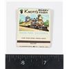 Image 1 : #1432 KNOTT'S BERRY FARM MATCH BOOK UNUSED 1960S