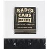 Image 1 : #1437 RARE RADIO CABS BR 1212 PORTLAND MATCH BOOK