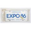 Image 1 : #1454  SEALED VANCOUVER EXPO 86 BC LICENSE PLATE