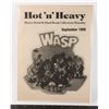 Image 1 : #1492 HOT N' HEAVY SEPTEMBER 1989 MAGAZINE WASP