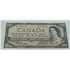 Image 1 : #2A 1954 CANADIAN $100 PAPER MONEY NOTE QEII