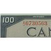 Image 3 : #2A 1954 CANADIAN $100 PAPER MONEY NOTE QEII