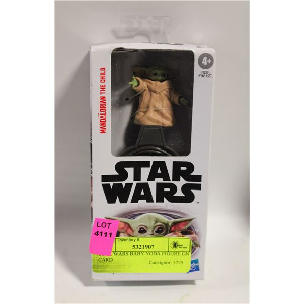 STAR WARS BABY YODA FIGURE ON CARD