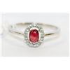 Image 1 : #148-NATURAL RUBY & CZ RING SIZE 8.75