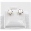 Image 1 : #162-NATURAL FIRE  MOONSTONE EARRING