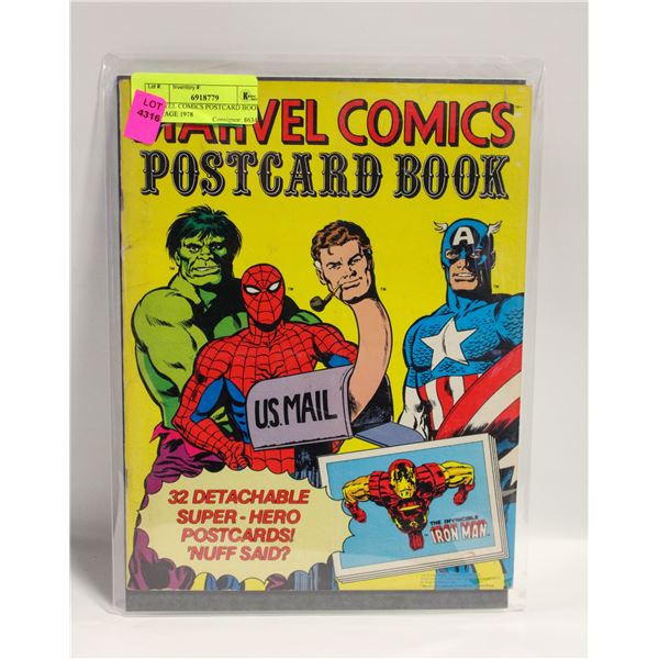 MARVEL COMICS POSTCARD BOOK VINTAGE 1978