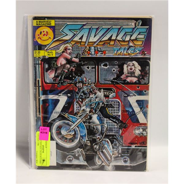 MARVEL SAVAGE TALES #6 COMIC VINTAGE 1986