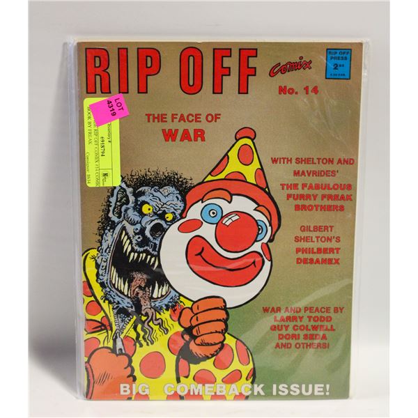 VINTAGE RIP OFF COMIX #14 COMIC BOOK BY FREAK