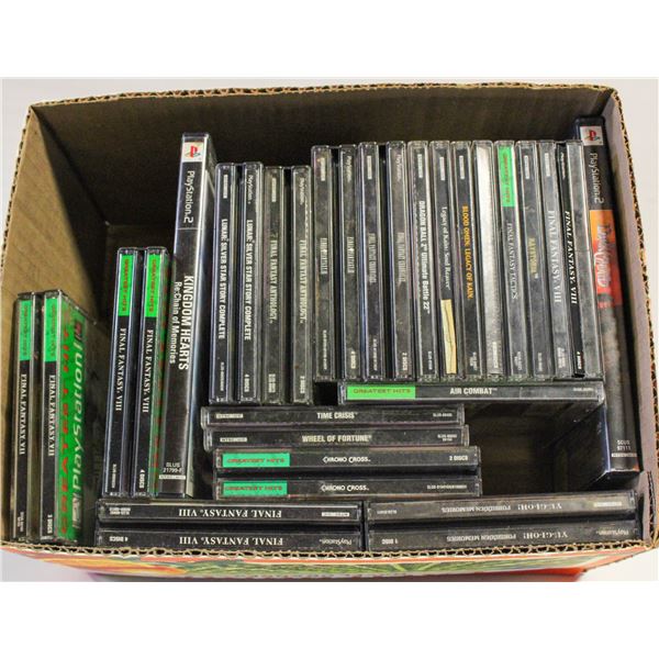 BOX OF ASSORTED PLAYSTATION VIDEO GAMES