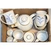 Image 1 : HANDMADE GLAZED POTTERY; TEAPOT/ S & C/ S & P & 4