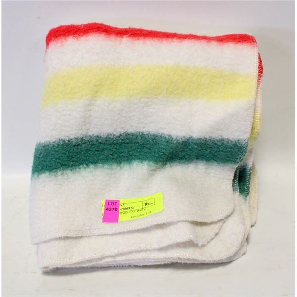 ESTATE VINTAGE HUDSON BAY BABY BLANKET