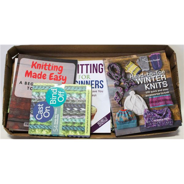 BOX OF KNITTING BOOKS