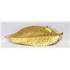 Image 1 : 23" X 8" LARGE GOLD LEAF DECORATIVE DISH