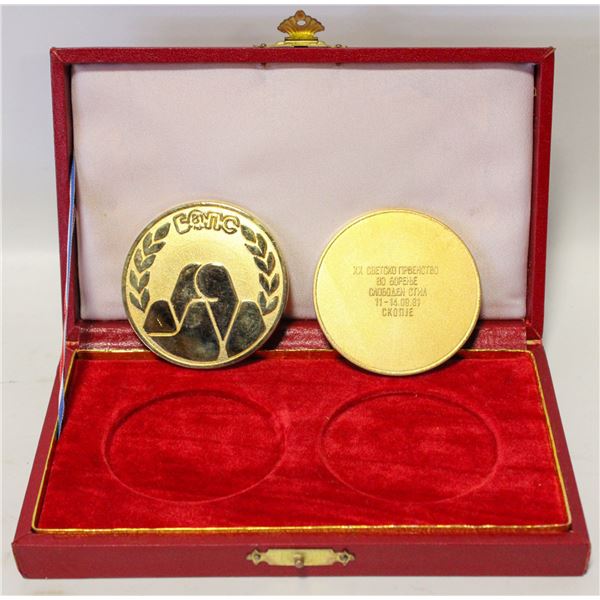 PAIR OF 1981 MEDALLIONS FROM SKOPJE,