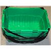 Image 1 : 5 SHOPPING GREEN BASKETS PLASTIC BINS