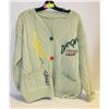 Image 1 : LARGE GREEN RETRO CARDIGAN SWEATER