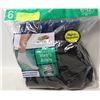 Image 1 : BLACK ANKLE SOCKS 6-12 SIZE 6-PACK FRUIT OF THE