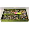 Image 1 : GREEN SATIN FLAT FULL OF ESTATE JEWELRY &