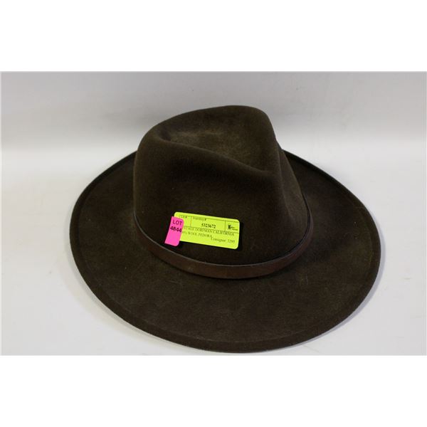 VINTAGE DORFMAN CALIFORNIA 100% WOOL FEDORA