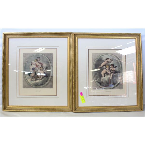 2 CHERUB PICTURES 20"X23"