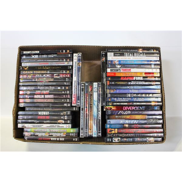 BOX OF 52 DVDS: SC.FI & ACTION