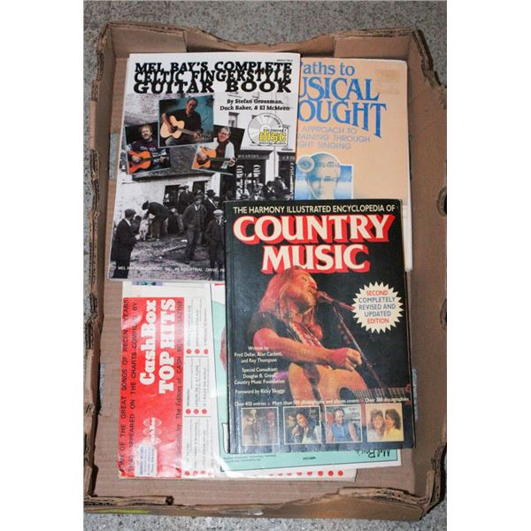 BOX WITH MANY MUSICAL NOTES BOOKS, VARIOUS