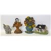 Image 1 : 4 OLD DOOR STOPS (2 ARE ANTIQUE)