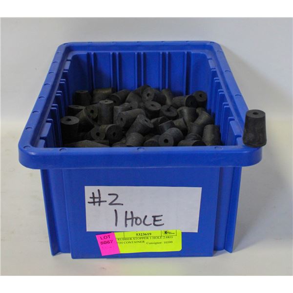 #2 RUBBER STOPPER 1 HOLE 2.6KG WITH CONTAINER